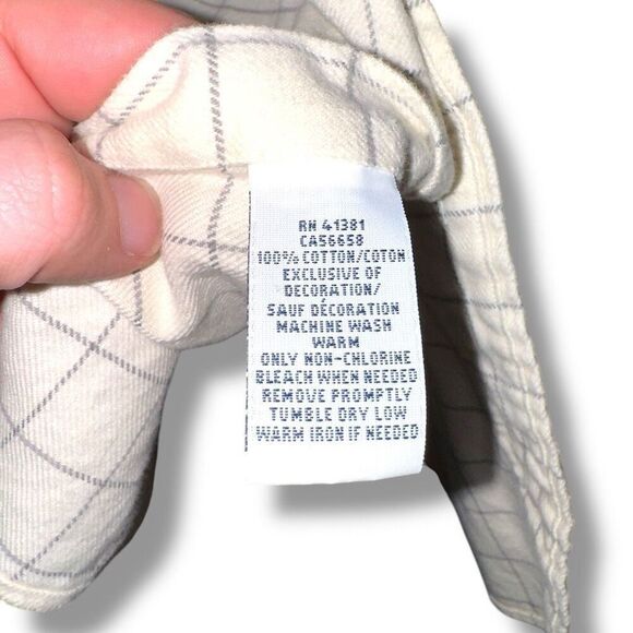 Tan Polo Ralph Lauren Flannel Slim Fit Button Down Shirt Size L - Picture 6 of 7